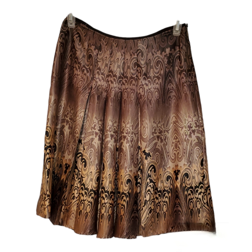 Axcess by Liz Claiborne full skirt size 4 brown gold